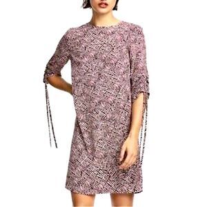 H&M Black & White Snake Print Shift Dress Size 12